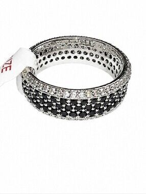 NWT Mirrored Hope Black Onyx Cubic Zirconia Thumb Ring Size 10